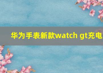 华为手表新款watch gt充电